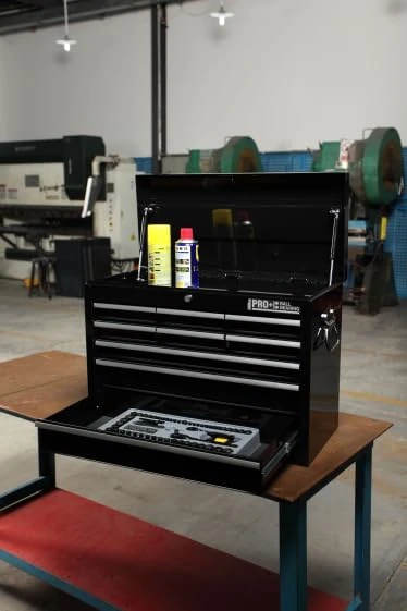 Hilka HD PRO+ 9 Drawer Chest 26”/ 66cm Wide, Black