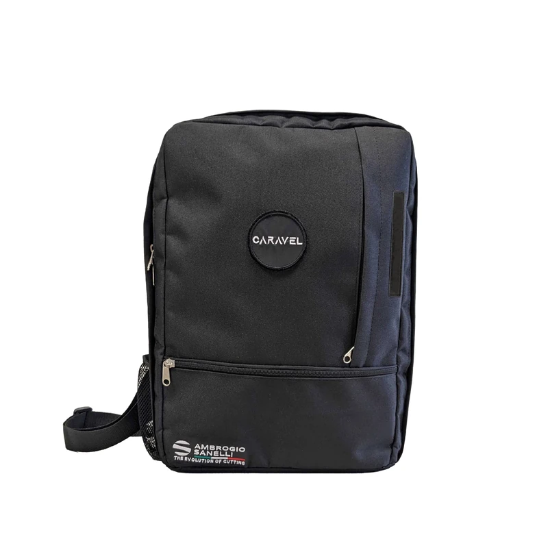 Ambrogio Sanelli, Caravel Multipurpose Backpack Professional Knife Bag with 6 Pockets, Durable and Safe, Can Be Used as a PC Backpack, Shoulder Bag, Bag or Hand Luggage, Made in Italy - Image 1