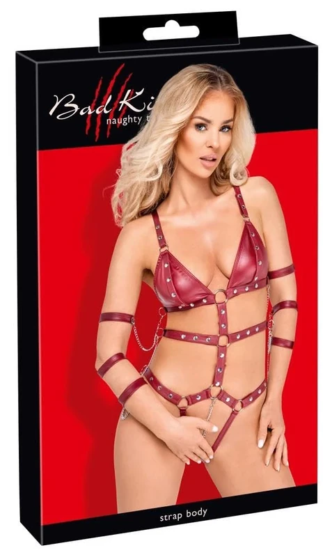 Bad Kitty Women Strap Body Dark/Red M