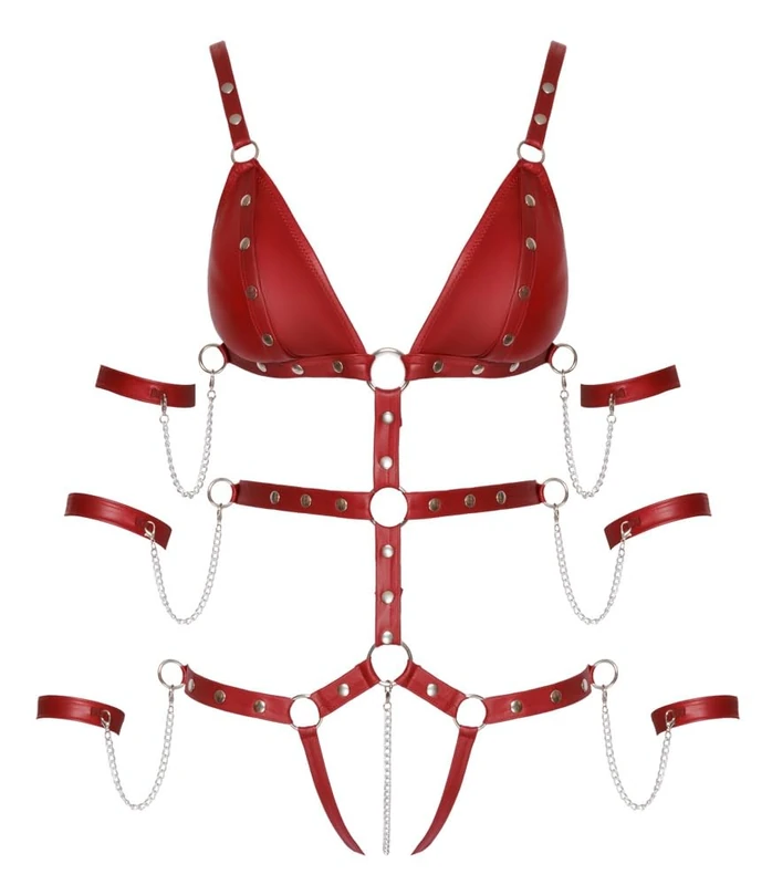 Bad Kitty Women Strap Body Dark/Red S