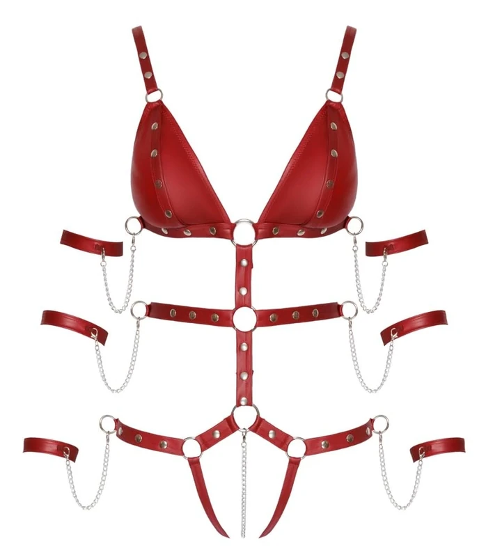 Bad Kitty Women Strap Body Dark/Red XXL