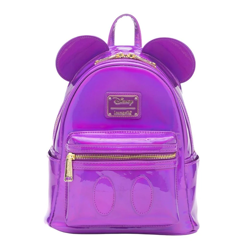 Loungefly Disney Mickey Mouse Holographic Series Womens Backpack - Amethyst