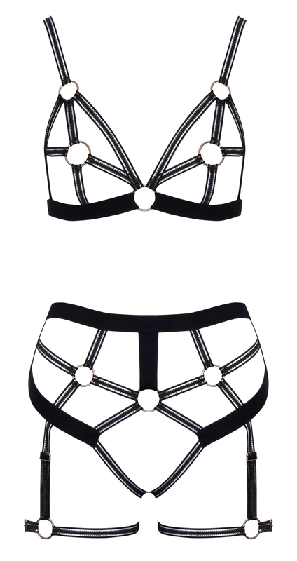 Cottelli Lingerie Women's Bra Set Open Black L