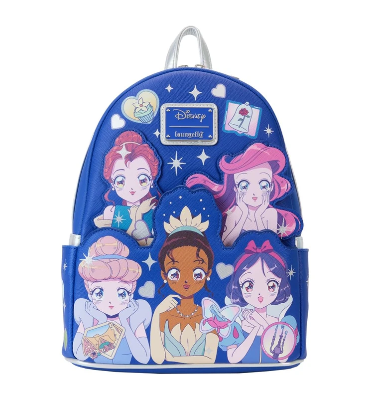 Loungefly Backpacks Disney Lilo and Stitch Springtime Cosplay Mini Backpack Blue