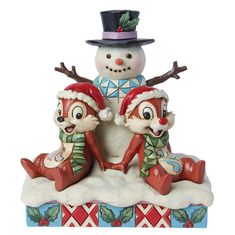 Enesco Jim Shore Chip & Dale Snowman Figurine