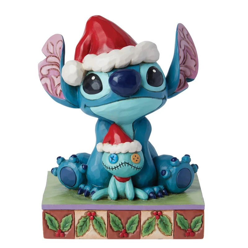 Enesco Jim Shore Santa Stitch & Scrump Figurine - Image 1