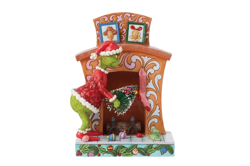 Enesco Jim Shore Grinch Tree Fireplace Figurine
