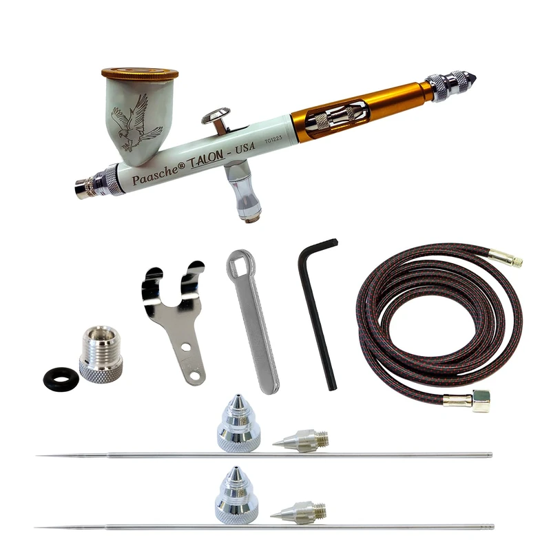 Paasche Airbrush, Metal, White & Gold