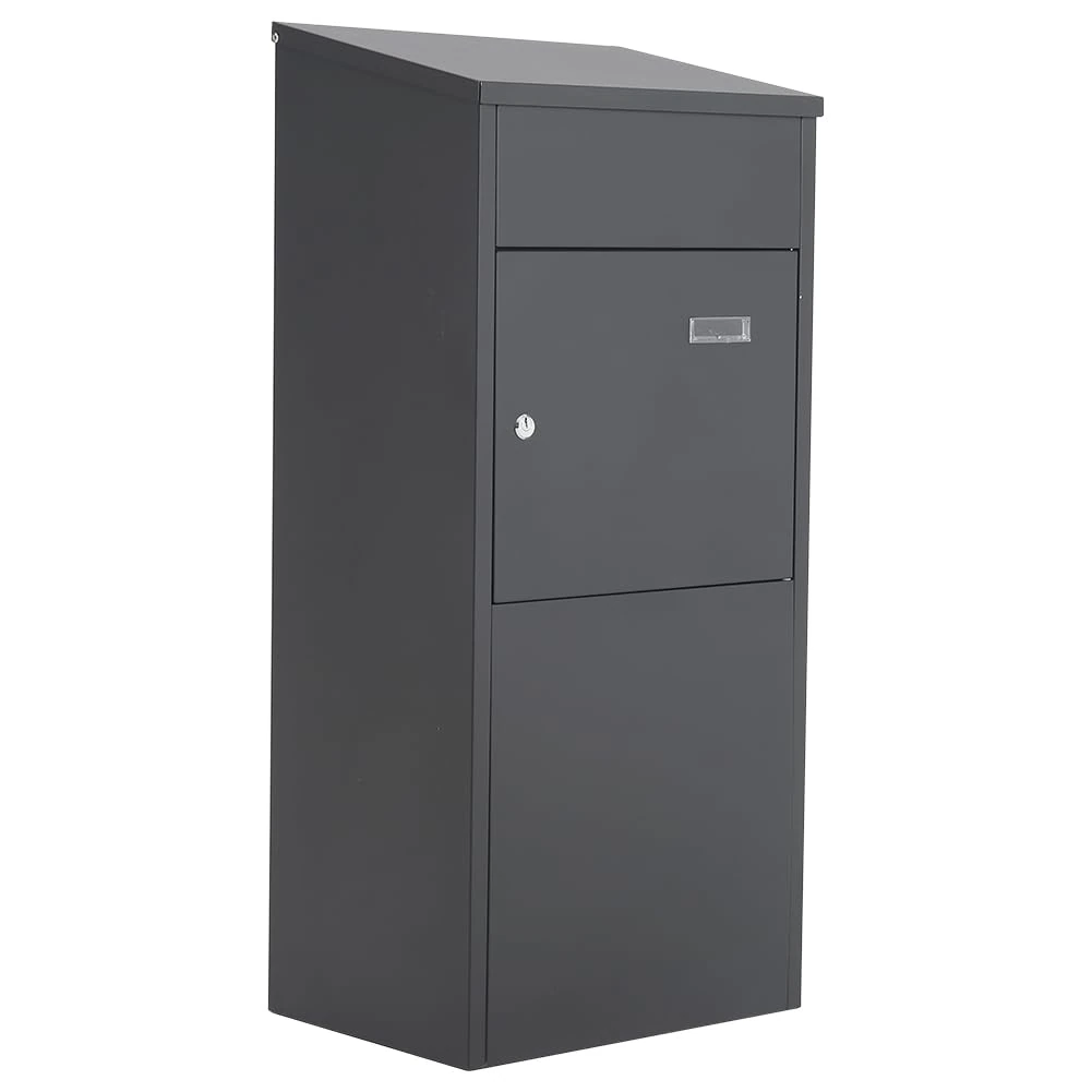 INMOZATA Parcel Box Outdoor Wall Mountable Weatherproof Delivery Box Smart Parcel Drop Box for Secure Multiple Large Delivery Packets & Mails Receiving