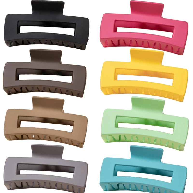 Hair Claw Clips for Thick Hair, 8Pcs Large Claw Clip for Women Use, Hair Clips Strong Hold Nonslip Hair Clamps for Girl Hair Decoration