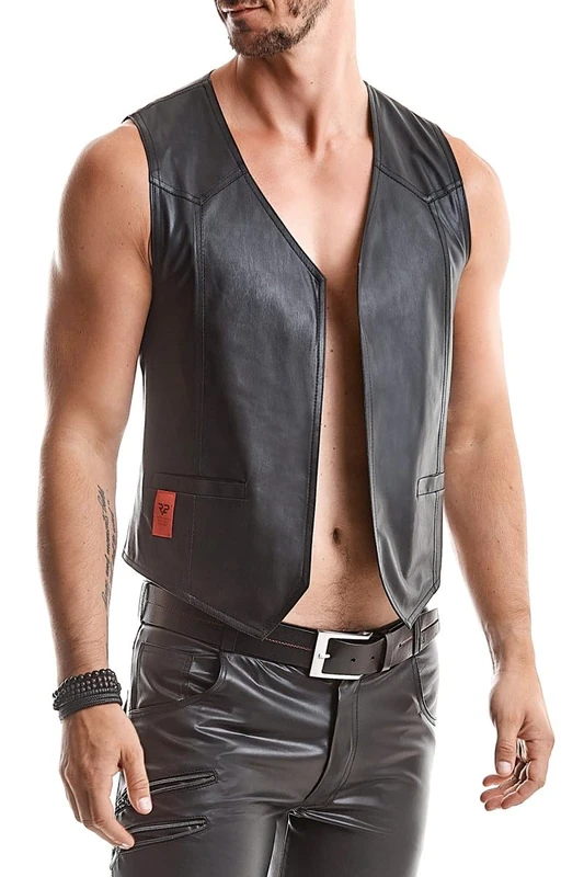 Gilet en wetlook - Regnes - XL - Noir - Image 1