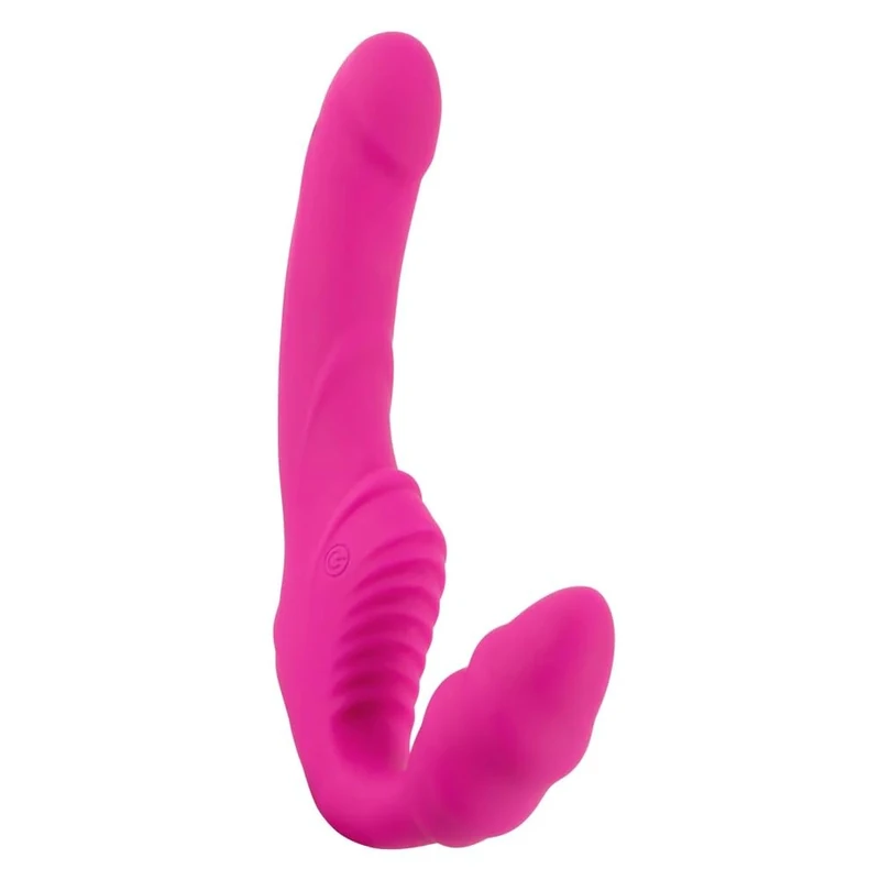 Strapless Strap-On Vibrating Pink 22