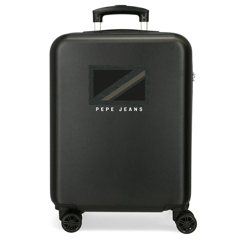 Pepe Jeans Alton Casual Backpack Men Backpack Polyester Water Resistant Wide Ergonomic Padded Shoulder Straps Multiple Pockets and Compartments by Joumma Bags, Black, M, Travel Suitcase