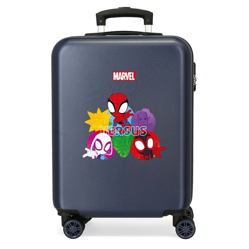 Disney Joumma Marvel Spidey Versus Cabin Suitcase Blue 38 x 55 x 20 cm Hard ABS Combination Lock Side 35L 2 kg 4 Double Wheels Luggage Hand Luggage, Blue, Cabin Suitcase
