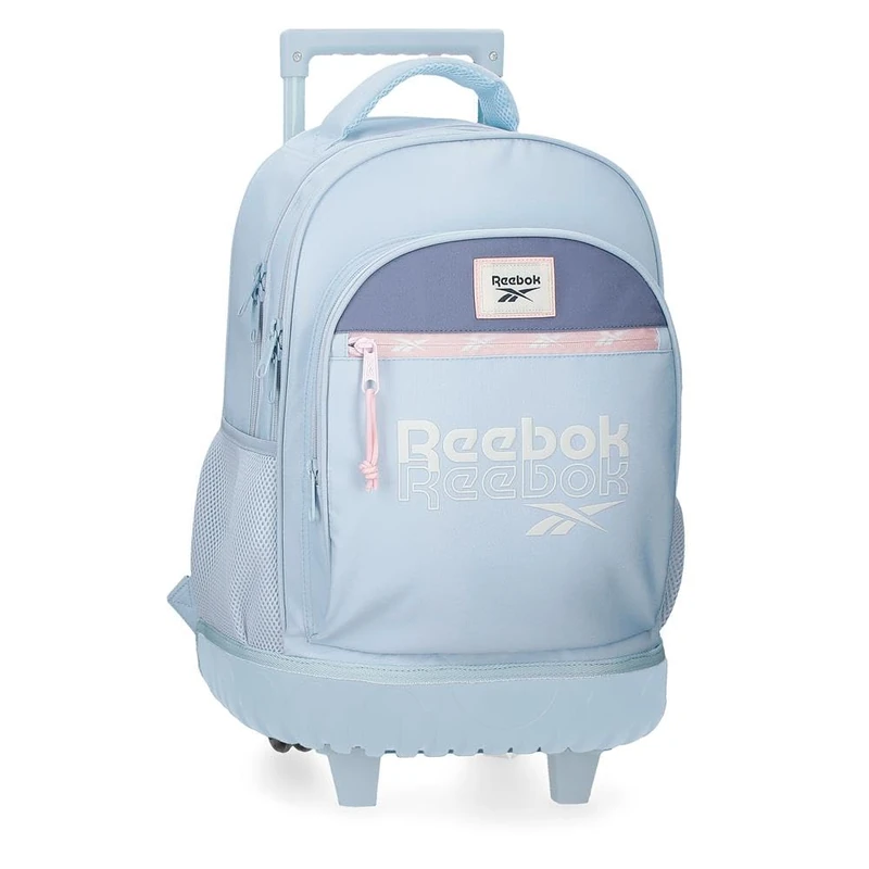 Reebok Andrew Backpack, Compact, 2 Wheels, Blue, 32 x 43 x 21 cm, 28.9 L, Polyester by Joumma Bags