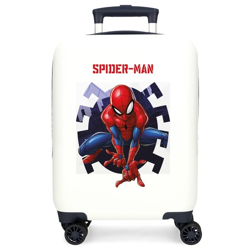 Disney Children's Hard Suitcase with Side Combination Closure 4 Wheels Hand Luggage Made of ABS, Rigid and Lightweight Material, Spiderman Attack, Cabin Suitcase, Spiderman Attack, 33 cm x 50 cm x 20 - Image 1
