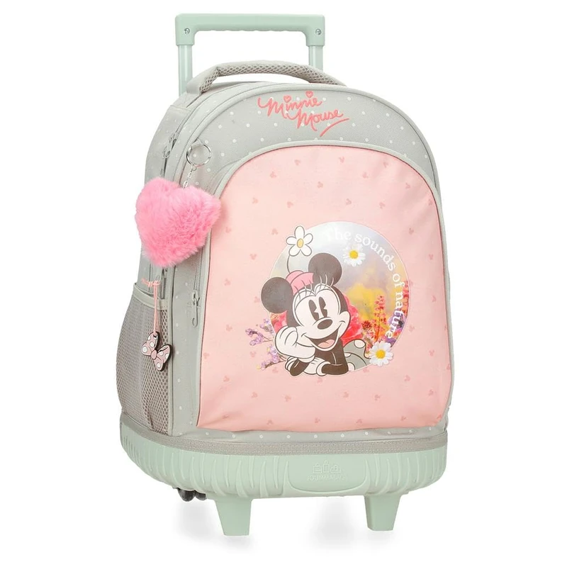 Disney Disney Joumma Minnie Wild Nature Backpack Compact 2-Wheels Green 32x43x21cm Polyester 28.9L, Green, Compact Backpack 2 Wheels
