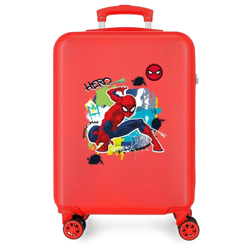 Marvel Joumma Spiderman Urban Cabin Suitcase Red 38 x 55 x 20 cm Hard ABS Combination Lock Side 35L 2 kg 4 Double Wheels Hand Luggage, red, Cabin Suitcase