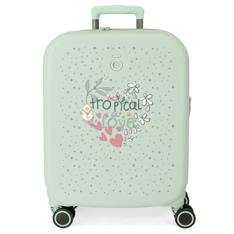 Enso Tropical love cabin suitcases, suitcase set, made of ABS, a durable and lightweight material, TSA lock integrated into the suitcase for safe travel, four multi-directional rotating double wheels,
