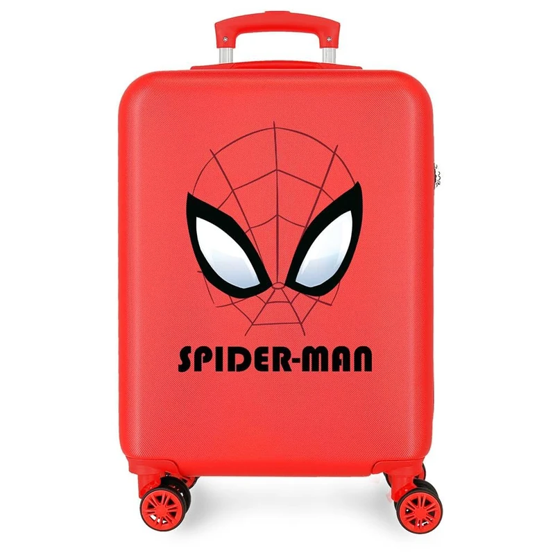 Marvel Disney Spiderman Genuine Cabin Suitcase, Hand Luggage, Made of ABS, Durable and Lightweight Material, Four Double Multi-Directional Swivel Wheels, Number Lock, Practical Interior with