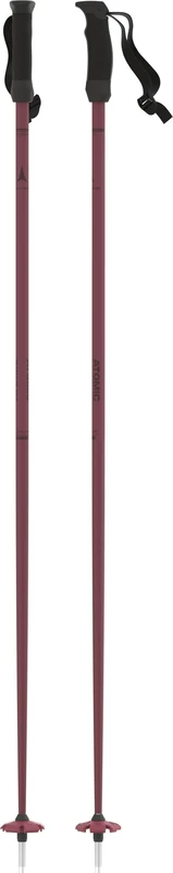 ATOMIC Cloud Ski Poles - Maroon - Length 110 cm Aluminium Ski Pole - Ergonomic Handle for More Grip - Pole with 60 mm Piste Plate - Beginner Poles