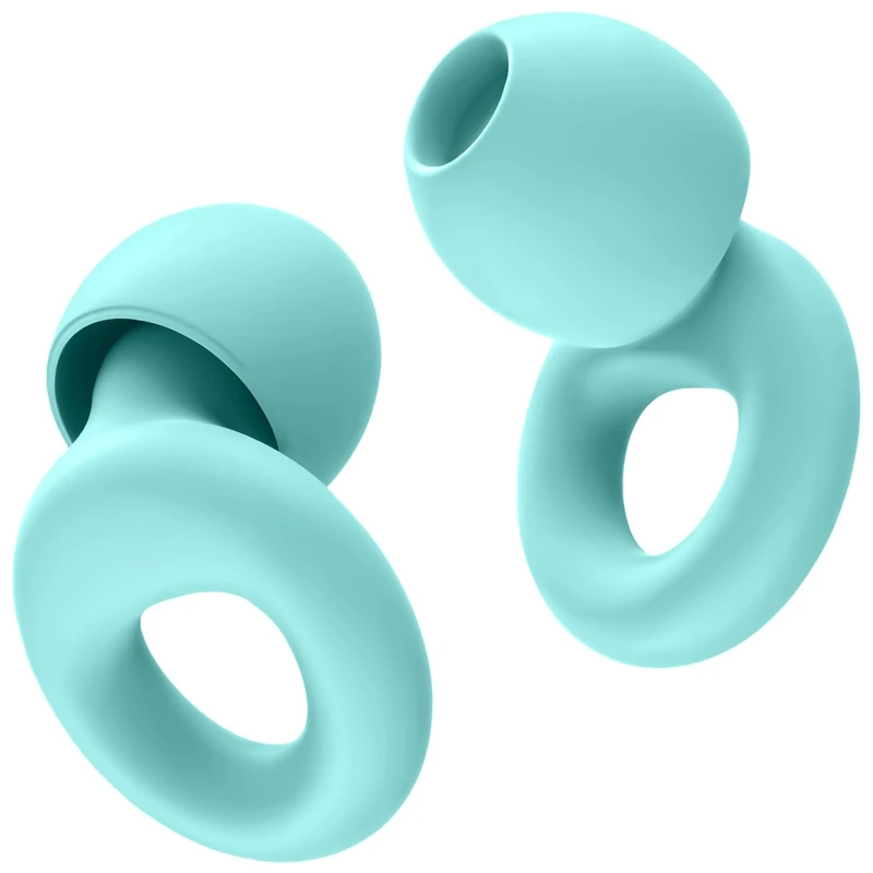 HOYIO Ear Plugs - 27dB Noise Reduction, Silicone, 8 Tips Light Blue