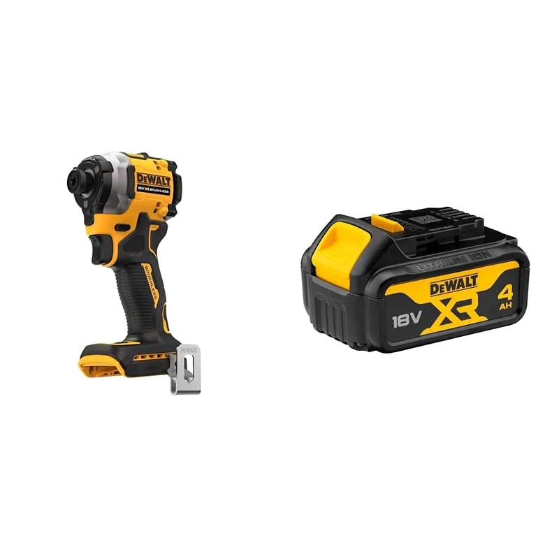 DEWALT DCF850N-XJ 18V XR Brushless Compact Impact Driver - Bare Unit + DEWALT Battery