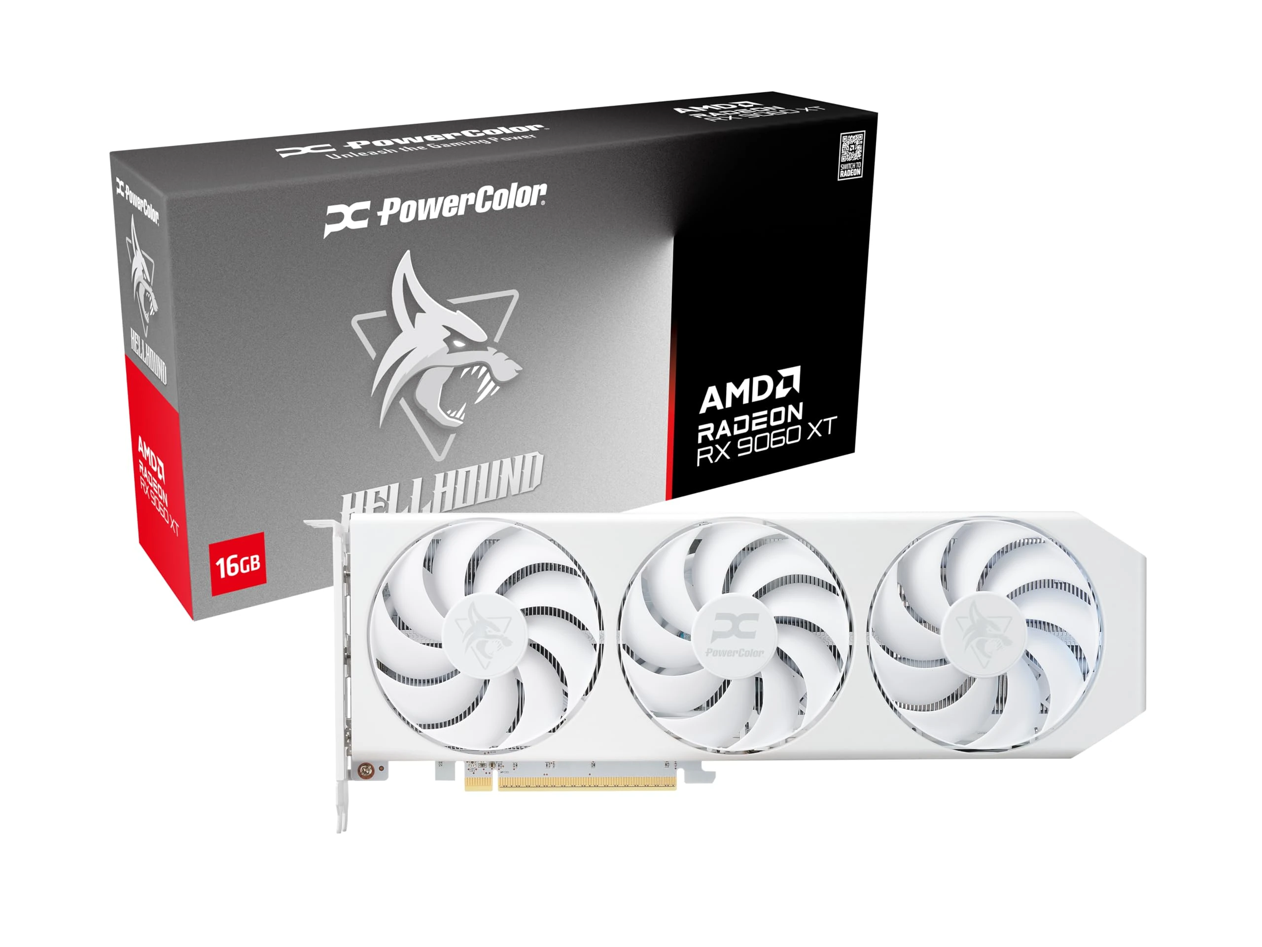Powercolor Radeon Rx 9060 Xt Hellhound Oc White 16Gb Gddr6/Pci Express 5.0/3310M