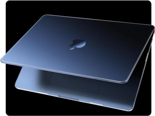 EooCoo Compatible with MacBook Air 15 inch Case 2026 2025-2023 M4 M3 M2 A3241 A3114 A2941, Upgrade Matte, Scratch Resistant, Sturdy Protective Hard Shell for Mac Air 15.3 inch Case, Midnight Clear