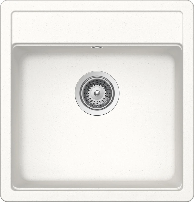 SCHOCK | Nemo 1 Bowl Small Sink, Cristalite® Material, Absolute White, 490 x 510 mm