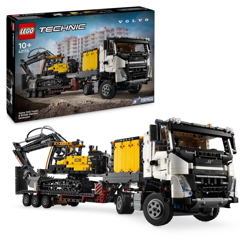 LEGO Technic Volvo FMX Truck & EC230 Electric Excavator Toy for 10 Plus Year Old Boys & Girls, Vehicle Building Set for Kids Who Love Heavy-Duty Construction Models, Birthday Gift Idea, 42175