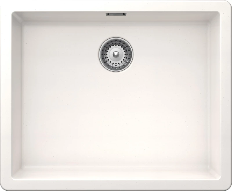 SCHOCK | Galaxy 1 Kitchen Sink with Undermount Hooks Included, Material ®Cristadur, Pure White, 530 x 430 mm