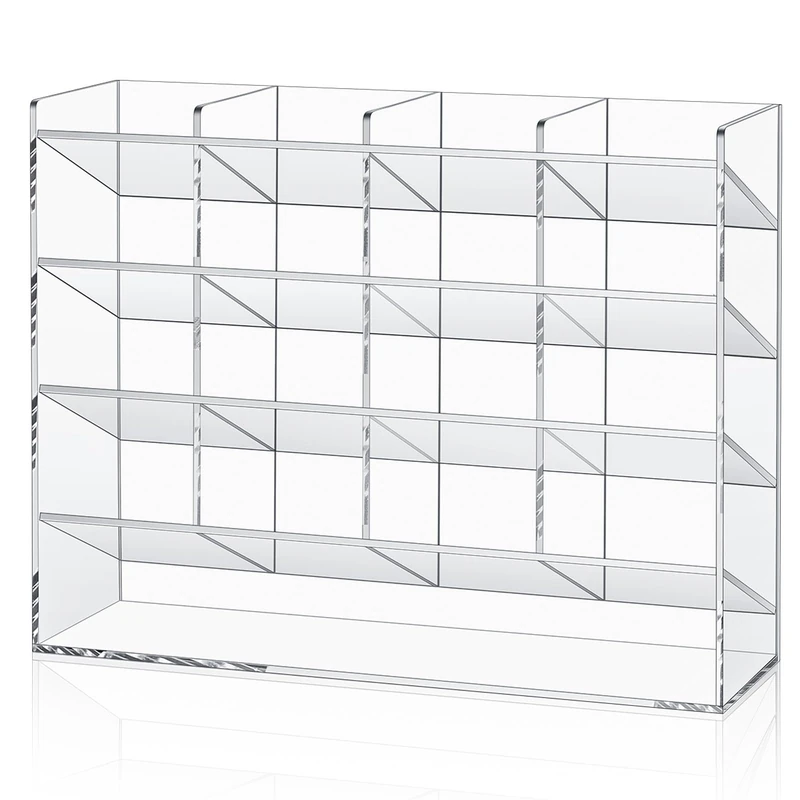 MotiMind Acrylic Pen Organizer Storage Vertical Marker Organizer Acrylic Pen Display Holder for Office Desk Desktop Stationery Pencil Storage(Clear,13 x 4 x 10.2 Inch)