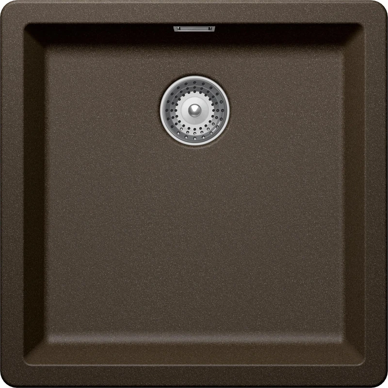 SCHOCK | Galaxy 1 Kitchen Sink with Undermount Hooks Included, Material ®Cristadur, Bronze, 430 x 430 mm