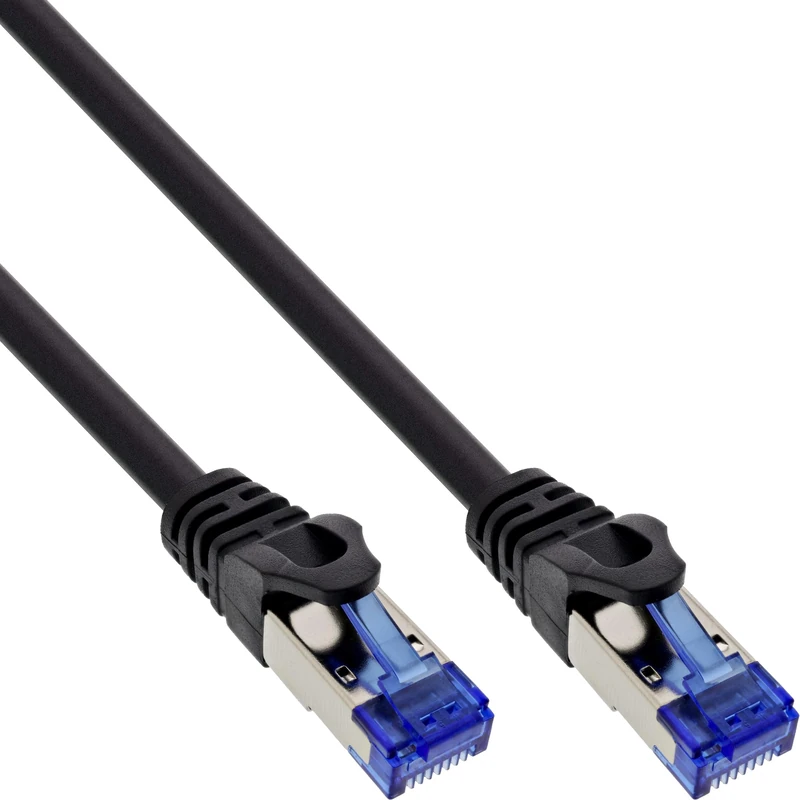 InLine® Patch Cable U/FTP Cat.6A Black 20 m