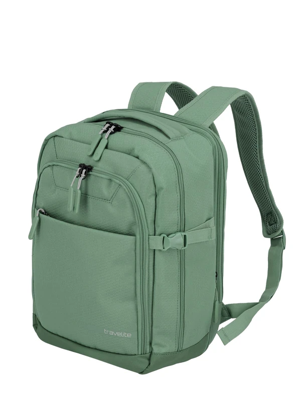 travelite hand luggage backpack, RyanAir dimensions, KICK OFF, Laptop backpack 13 inch, backpack with stretch fold + clip-on function, 40 cm, 20 - 23l
