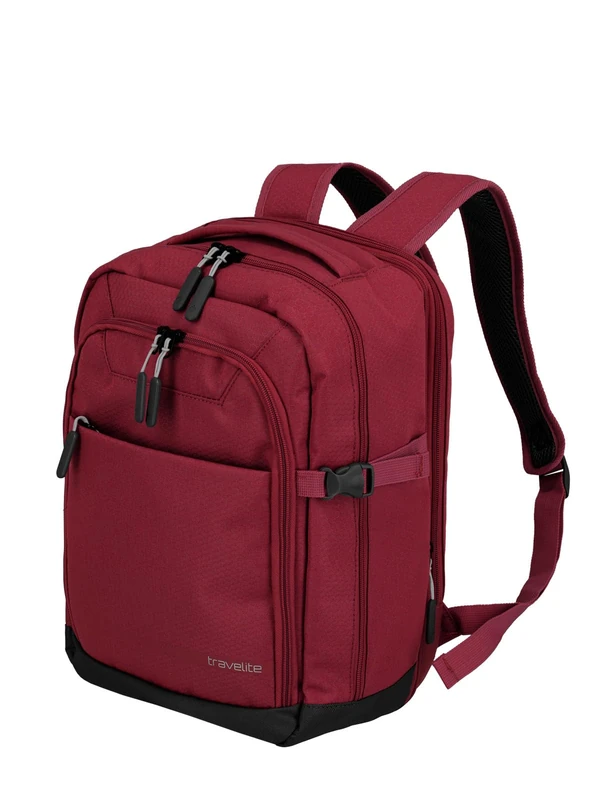 travelite hand luggage backpack, RyanAir dimensions, KICK OFF, Laptop backpack 13 inch, backpack with stretch fold + clip-on function, 40 cm, 20 - 23l