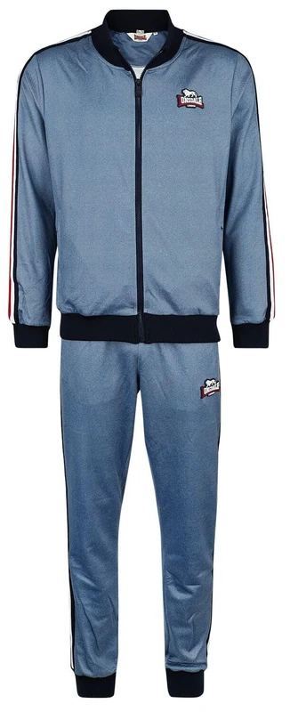 Lonsdale Men's Gairsay Tracksuit, Blue Denim, M