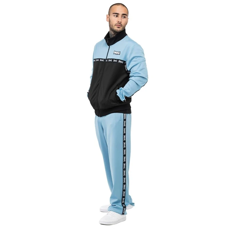 Lonsdale Men's Woodwick Tracksuit, Black/Blue, S