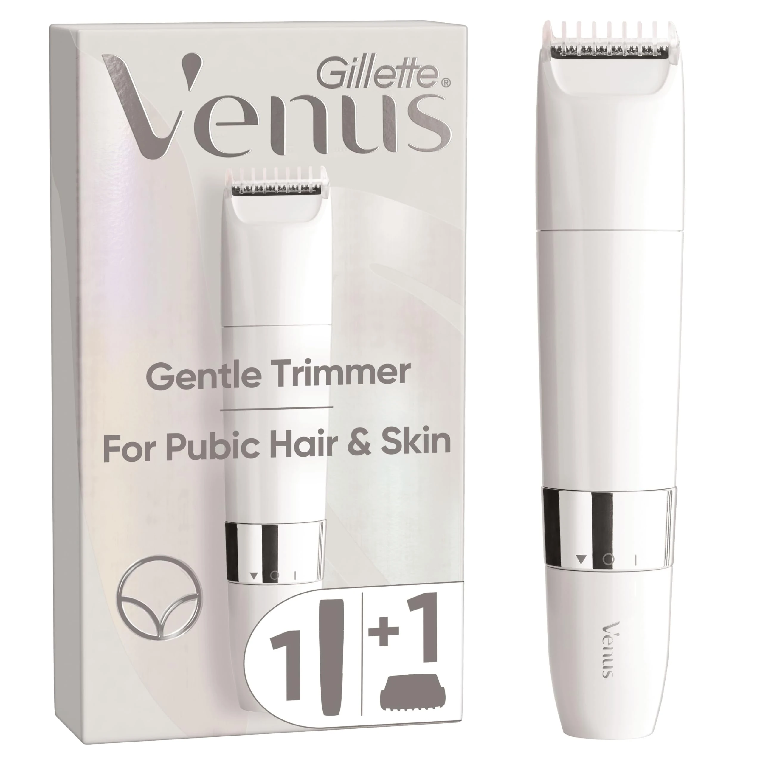 Gillette Venus Pubic Hair Trimmer for Women, Bikini Trimmer Women for Gentle Skin, Designed in Germany