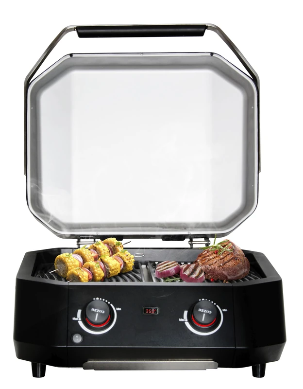 cozze 90513 Electric Grill, Stainless Steel, Black