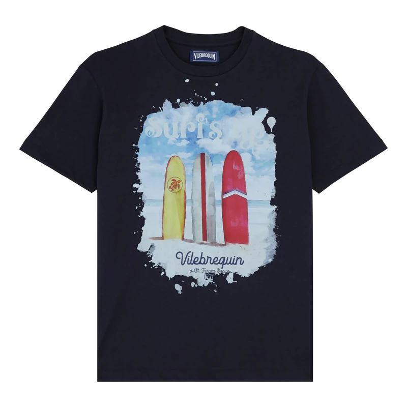 Vilebrequin, Cotton T-Shirt Suris Up, Xl, Navy