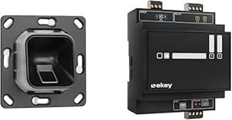 EKEY 203752 xLine fingerprint scanner set for flush-mounting installation, without frame, black