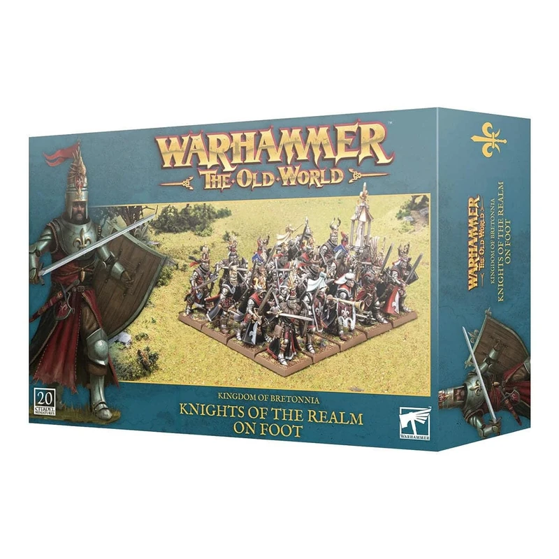 Warhammer Games Workshop The Old World: Kingdom of Bretonnia - Knights of the Realm on Foot, Black