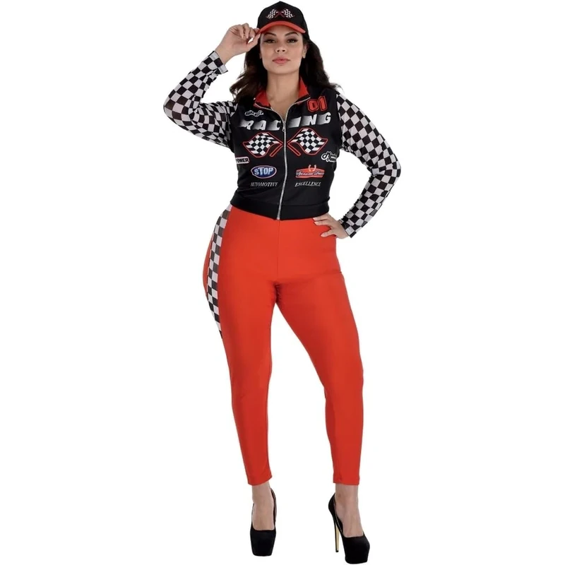 amscan Racecar Driver Costume Women's Small (2-4)