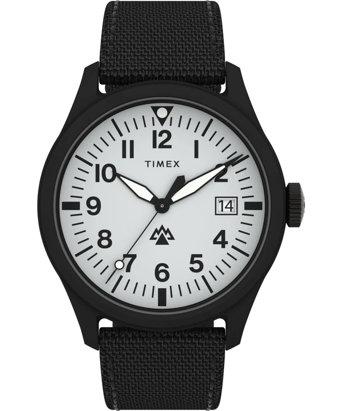 Timex Men's Expedition North 43 mm Watch - Black Eco-Friendly Two-Piece Quick Release Strap Gray Dial Black Case TW2W34700