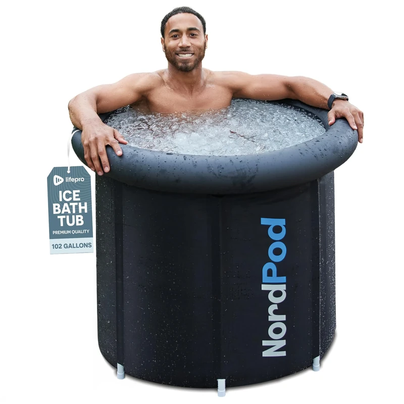 Lifepro Portable Ice Bath Tub for Cold Plunge with Cover & Storage Bag, Durable Plunge Pool for Athletes and Adults, Compact & Travel-Friendly Cold Tub for Outdoor Use, Ideal for Recovery