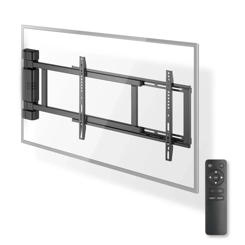 NEDIS Motorised Swing TV Wall Mount Bracket for 32-75" Screen Max 50kg with Remote Control