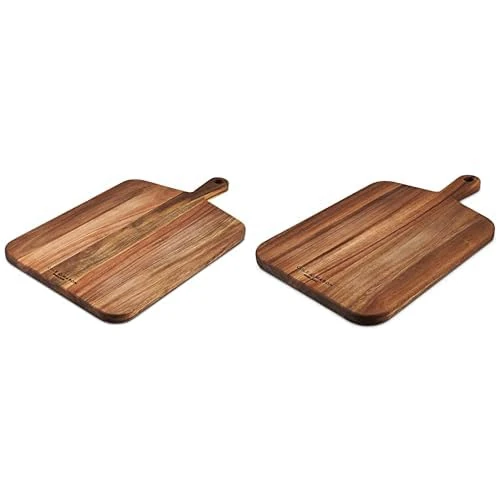 Set of Cole & Mason Barkway Chopping Boards with Handle, Large/Medium Set, Wooden Board/Cutting Board/Serving Board, Acacia Wood