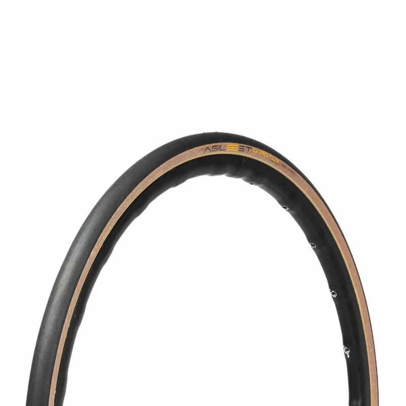 Panaracer Agilest Duro Tlr - Tubeless Ready - Increased Puncture Protection - High Grip, Low Resistance, High Performance Road Tyre - 700 X 30C Black/Amber